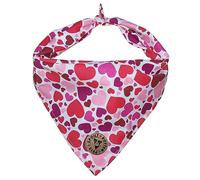 Spoilt Rotten Pets Tied Neckerchief Dog Bandana Fancy Dress Dog Costume (Large Fits Up To 24" Neck, Love Hearts)