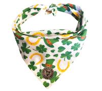 Spoilt Rotten Pets Tied Neckerchief Dog Bandana Fancy Dress Dog Costume (Small Fits Up To 16" Neck, Lucky Irish Hat, Horseshoe, Shamrock)