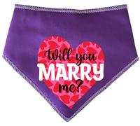 Spoilt Rotten Pets 'Will You Marry Me' Marriage Proposal Design. Valentine's Day Birthday Engagement Surprise Proposal Dog Bandana