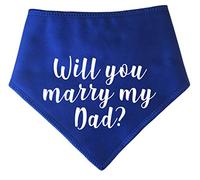 Spoilt Rotten Pets Will You Marry My Dad? - Blue Dog Bandana - Proposal Engagement Wedding Costume Fancy Dress For Dogs (S1 Tiny Dogs, Chihuahuas & Cats)