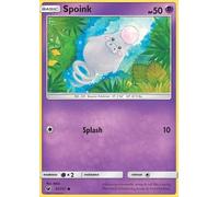 Spoink 41/111 Common Pokemon Card (SM Crimson Invasion) + 1x TitanCards® Toploader