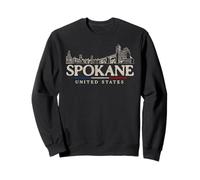 Spokane Landmarks Vintage USA Travel Sweatshirt