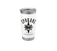 Spokane Washington Evergreen State PNW Vintage Pride Stainless Steel Insulated Tumbler