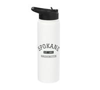 Spokane Washington Evergreen State PNW Vintage Pride Stainless Steel Insulated Water Bottle