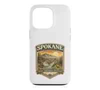 Spokane Washington Vintage River Falls Sunset Graphic Case for iPhone 13 Pro