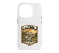 Spokane Washington Vintage River Falls Sunset Graphic Case for iPhone 14 Pro