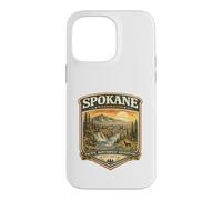 Spokane Washington Vintage River Falls Sunset Graphic Case for iPhone 14 Pro Max