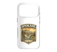 Spokane Washington Vintage River Falls Sunset Graphic Case for iPhone 17 Pro
