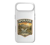 Spokane Washington Vintage River Falls Sunset Graphic Case for iPhone Air