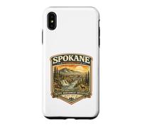 Spokane Washington Vintage River Falls Sunset Graphic Case for iPhone XS Max