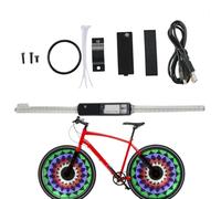 Spoke - 64 LED Bicycle Rim for Night Driving - Waterproof Cool Bicycle Tire, 30 Funny A Patterns, Bicycle Decoration Safety Spoke for Kids Boys Girls Men Women