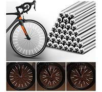 Spoke Covers Spokes Skin Reflectors, PSLER 72 PCS Bike Wheel Cover 360 Degree Visibility Trim Wrap Decoration Protector Pipe Motorcycle Motocross Pit Dirt Bike