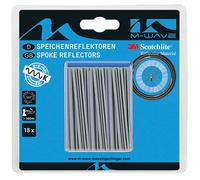 Spoke Spotlight Reflector Sticks M-Wave 18pcs Silver Bicycle Visibility