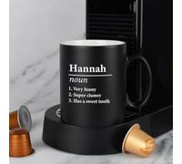 Spoken Gifts Personalised Name Definition Mug, Engraved with Any Name and Three Lines You Write Yourself, 11oz Ceramic Dictionary Mug, Choose Your Colour, Made in the UK, Funny Gift for Him or Her