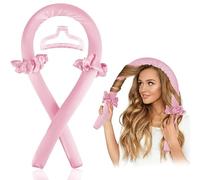 Spoken Hair Rollers Silk Hair Rollers No Heat Sleep Overnight Without Heat Satin Hair Rollers for Long and Medium Hair (Pink)