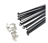 Spokes Spokes 20pcs 14G, Folding Bike Spokes for Mountain Road, 45 Steel Wire, Stainless Steel, Silver Black Copper Cap, Iron Hat, Curved Spokes (Burgundy)