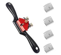 Spokeshave Tool, 10 Inch Adjustable Wood Plane Woodwork Hand Planer with 4 Replacement Blades Woodworking Tools for Woodworking and Manual DIY Enthusiasts