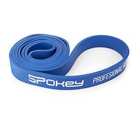 Spokey Power II Hard Fitness Band Loop Resistance 20-30 kg L208 x W2.8 cm 4.5 mm Thick Blue Latex for Strength Training Gymnastics and Warming Up