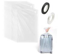 SPOKKI 10 PCS Extra Large Clear Plastic Storage Bags, 90x120cm & 100x152cm, Transparent, Polyethylene (PE), Drawstring Closure, Multipurpose, Waterproof, Moisture-proof, Dust-proof