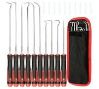 SPOKKI 10-Piece Pick and Hook Set, Lock Picking Kit for Automotive,Universal Oil Sealprecision Puller Remover with Long Handle, Mini picks Tool for O-Rings O-Ring Seals Car Tools Equipment(8.6"& 5.7")