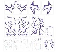 SPOKKI 12 Sheets K-Pop Temporary Tattoos for Adult Purple K Pop Tattoo Stickers, Laser Tattoo Stickers Waterproof Style Cosplay Props Tattoos Accessories for Whole Body Purple