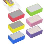 SPOKKI 6 Pcs Diamond Hand Polishing Pads, Diamond Polishing Pads Sanding Blocks, Porcelain Tile Sanding Block for Porcelain 60#, 100#, 200#, 400#, 600#, 1000#