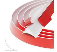 SPOKKI 6M Double-Sided Thick Adhesive Silicone Trim - Flexible Moulding for Laminate Floors, Skirting Boards, Ceiling Coving, Countertops & Wall Corners (20×15mm)