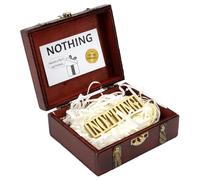 SPOKKI Gift of Nothing, Wood Box of Nothing, Gag Gifts for Someone Who Wants Nothing, Funny Gag for Person Who Has Everything, Gift of Nothing Box, Idea Birthday Gift for Women Men