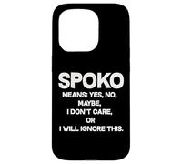 Spoko Means Yes No Maybe Funny Polish Phrase Case for iPhone 15 Pro