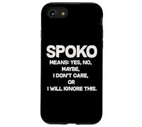 Spoko Means Yes No Maybe Funny Polish Phrase Case for iPhone SE (2020) / 7/8
