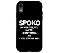 Spoko Means Yes No Maybe Funny Polish Phrase Case for iPhone XR