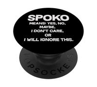 Spoko Means Yes No Maybe Funny Polish Phrase PopSockets Adhesive PopGrip