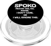 Spoko Means Yes No Maybe Funny Polish Phrase PopSockets PopGrip for MagSafe