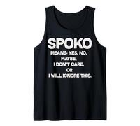 Spoko Means Yes No Maybe Funny Polish Phrase Tank Top