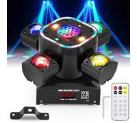 Spolehli 80W Moving Head DJ Lights, 5-in-1 RGBW LED Disco Light with 4 Arms Beam - DMX512 & Sound Active & Remote, Professional Party Lighting for Stage, Club, Wedding, KTV, Bar, Live House
