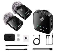 Spolehli Wireless Lavalier Microphone with Storage Box Wireless Microphone for iPhone/Type-C/Camera/Laptop 2.4GHz Wireless Mic with 165ft Stable Transmission for Live stream/Vlog (2TX+1RX)