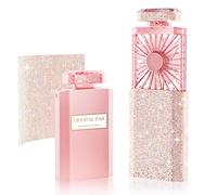 SPOLEY Mini Handheld Fan with Healing Crystal Stone & Aroma Therapy, Powerful Portable Hand Fan, USB Rechargeable 3 Speed, Pull-out of Desk Gifts, Compatible for - Diamond Pink, (PCXS-XFS)