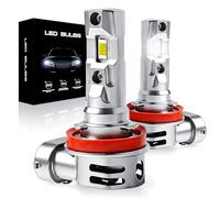 SPOLI H11 LED Headlight Bulb 2 Pack, 100W 30000LM 6500K H9 H8 H11 Led Fog Light Bulb, 300% Brightness Light H11 LED Fog/Low Beam Lights, 1:1 Halogen Design, Canbus Ready Plug and Play (Silver)