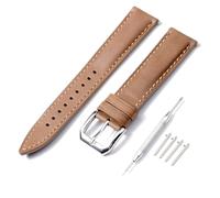 Spolife Leather Watch Straps for Men & Women Genuine Leather Replacement Bands, Quick Release Replacement Watchbands 16mm 18mm 20mm 22mm (with Watchstrap Pins,Repair Tool) (Camel, 18mm)