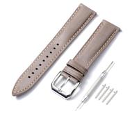 Spolife Leather Watch Straps for Men & Women Genuine Leather Replacement Bands, Quick Release Replacement Watchbands 16mm 18mm 20mm 22mm (with Watchstrap Pins,Repair Tool) (Grey, 20mm)