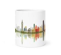 Spomo City Skyline Mug - Abstract Urban Landscape, Gift for City Lovers and Architecture Enthusiasts in The UK