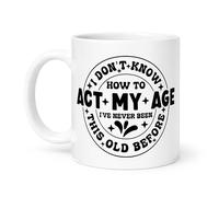 Spomo Funny I Don't Know How to ACT Coffee Fixes Everything Coffee Mug Sarcastic Black Text Quotes Gifts for Men Women Her Him 11oz Ceramic Coffee Mug, 330ml