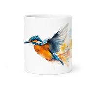 Spomo Kingfisher Bird Coffee Mug - Nature-Inspired Gift for Bird Lovers in The UK