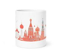 Spomo Moscow Skyline Mug - Minimalist Coffee Mug for Travel and Culture Enthusiasts, Gift for Architecture Lovers in The UK