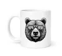 Spomo Papa Bear Mug Happy Farthers Day Dy Gift for Him Men Man Dada Present 11oz Ceramic Coffee Mug, 330ml