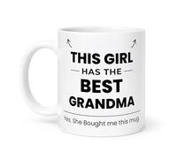Spomo This Girl Has the Best Grandma Mug Gift for Granddaughter 11oz Ceramic Coffee Mug, 330ml