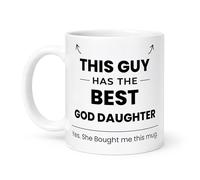 Spomo This Guy Has the Best Goddaughter Mug Gift for Godfather 11oz Ceramic Coffee Mug, 330ml