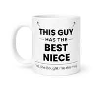 Spomo This Guy Has the Best Niece Mug Gift for Uncle 11oz Ceramic Coffee Mug, 330ml