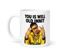 Spomo You is Well Old Innit Mug, Funny Birthday Mug for Men Women, Rude Bling Chav Joke Gift, Funny Old Birthday Present, 11oz Ceramic Coffee Mug 330ml
