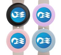 SPOMOX [4 Pack] Princess Ocean Medallion Watch Adapter,princess medallion holder for Princess Medallion Device in 2023 & 2024,Also for Apple Airtag Dog Collar Holde(Black/Blue/Pink/Purple), 0.9